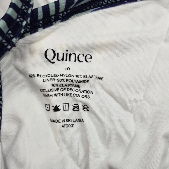 NWT QUINCE Tankini Swimsuit Flamingo Palm Kid Girls Size 10 6931 - Picture 6 of 10